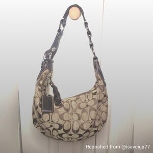 Vintage beige brown hobo y2k Coach